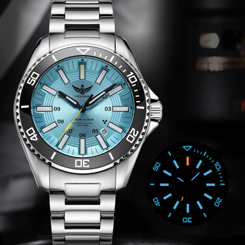 Yelang V1032 Automatic Movement Men Watch 300m 30Bar Waterproof Dive Watches for Man Luminous 44MM V1032 - Image 5