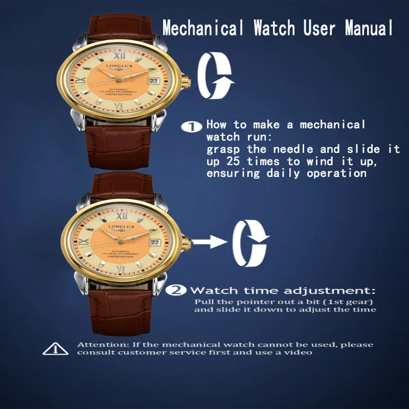 Men automatic watch date simple mechanical watches waterproof leather mens watch boyfriend gift - Image 6