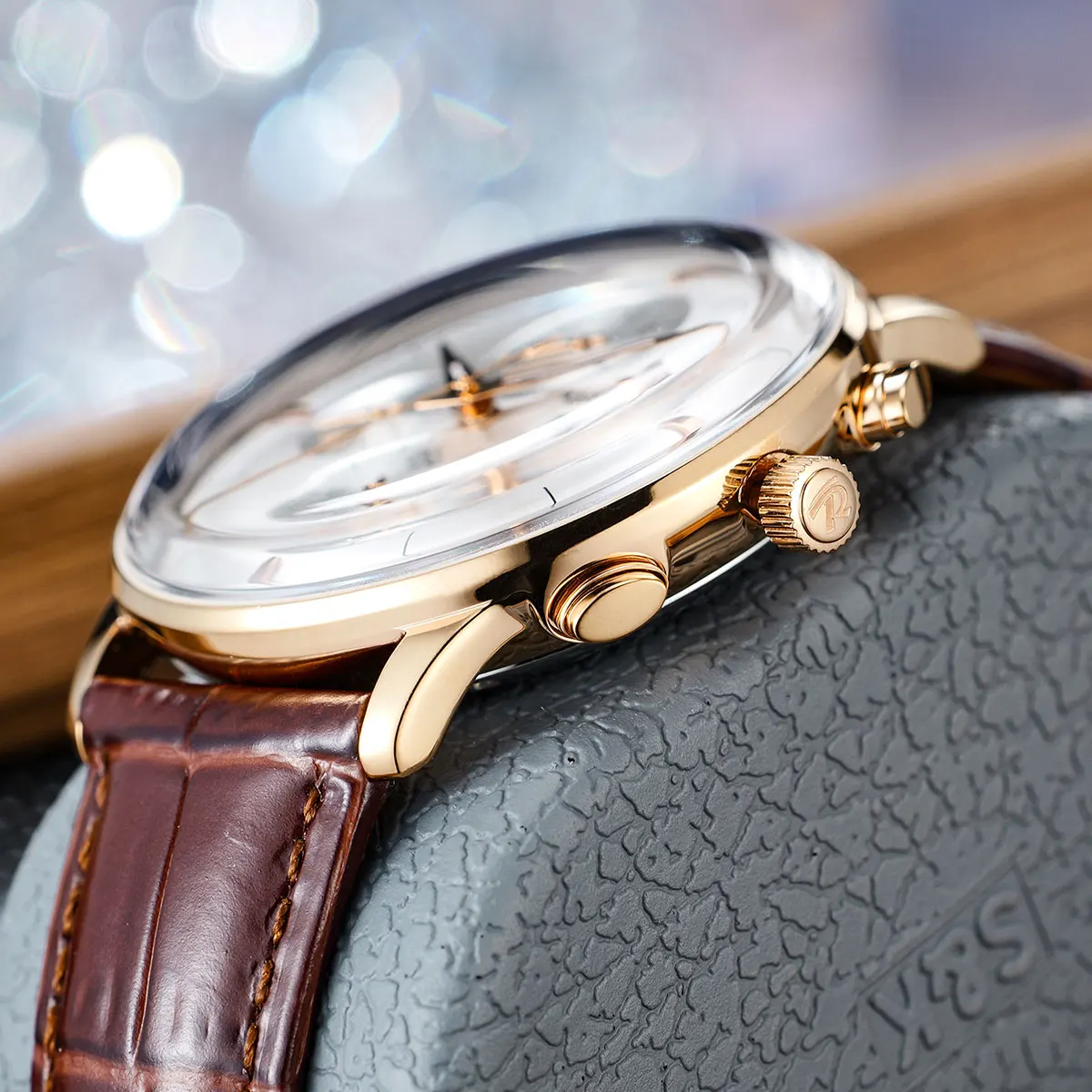 Reef Tiger RT Top Luxury Men's Watch White Dial Multi-Function Mechanical Wristwatch Relogio Masculino RGA1699 - Image 3