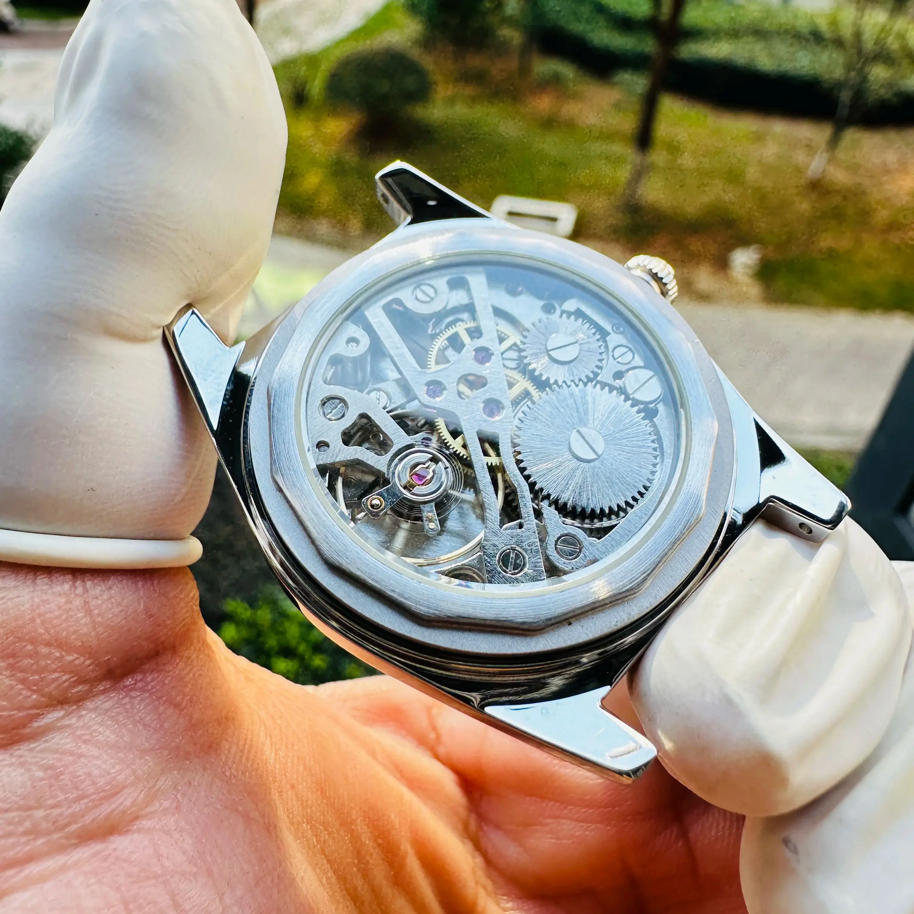 PHANTOM men’s Hand-Wind Mechanical Watch 7120 Waterproof Bauhaus Design Watch for Men wholesale - Image 2